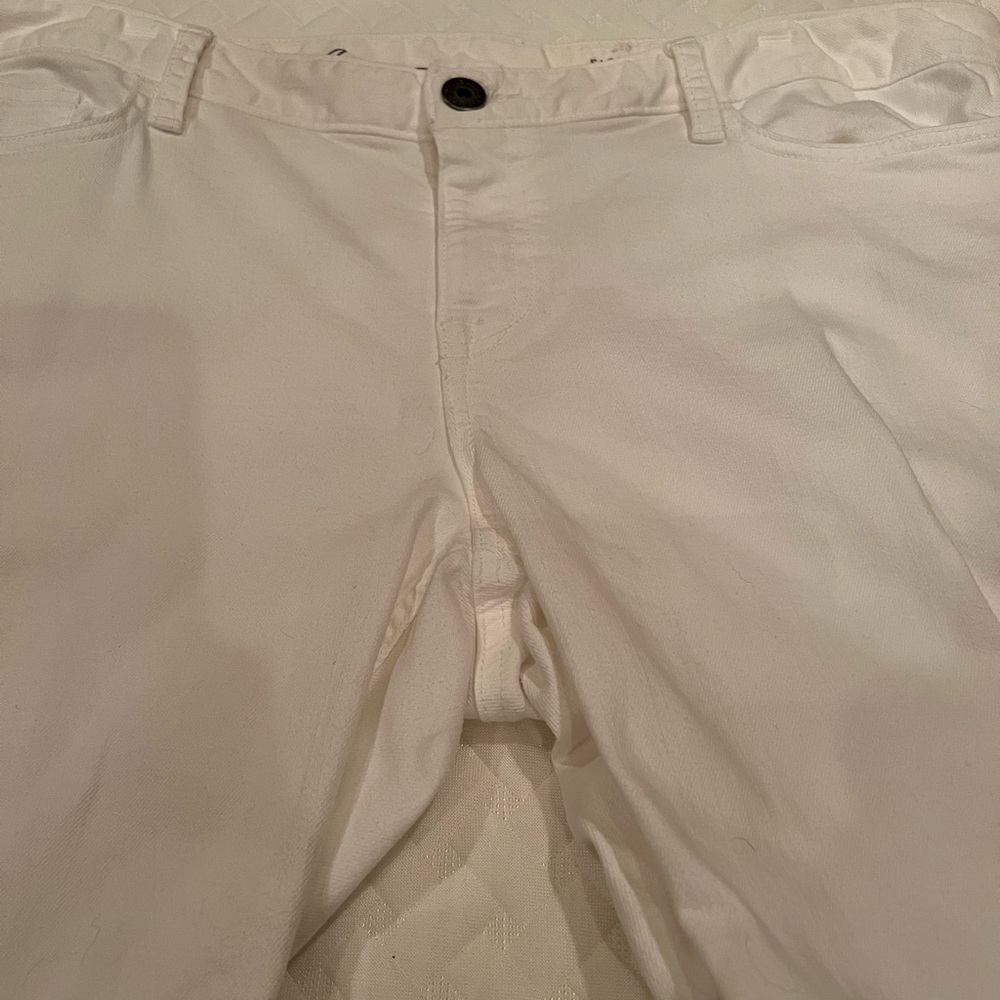 Eddie Bauer, size 16, white, relaxed boyfriend Jean